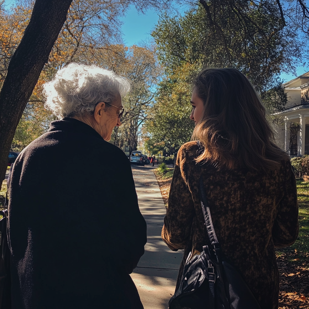 Mujeres dando un paseo | Fuente: Midjourney