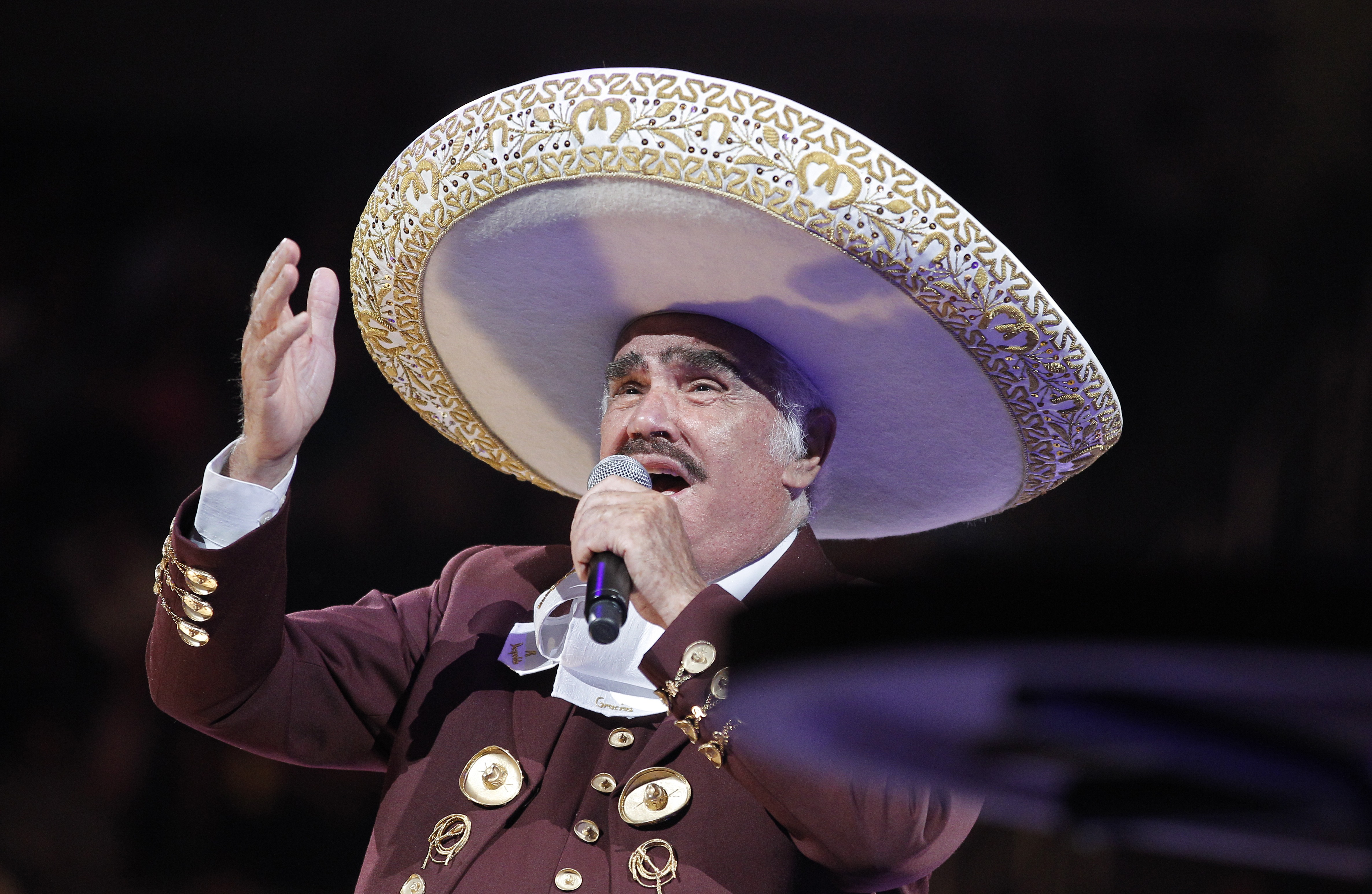 Vicente Fernández actúa en concierto en el HP Pavilion el 14 de abril de 2013 en San José, California. | Fuente: Getty Image