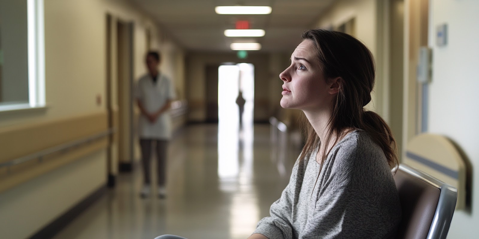 Una mujer en el hospital. | Fuente: Midjourney