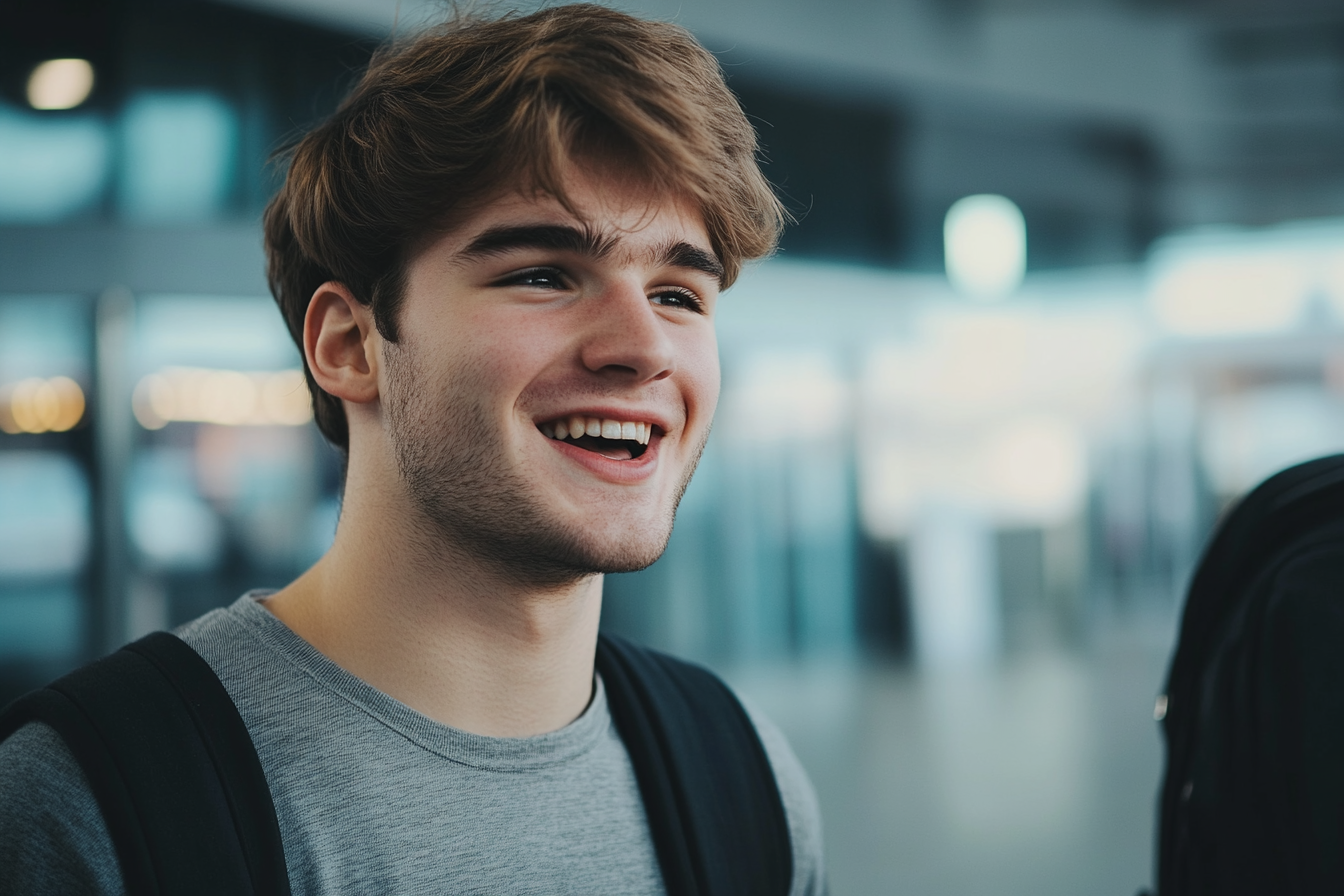 Un hombre riendo | Fuente: Midjourney