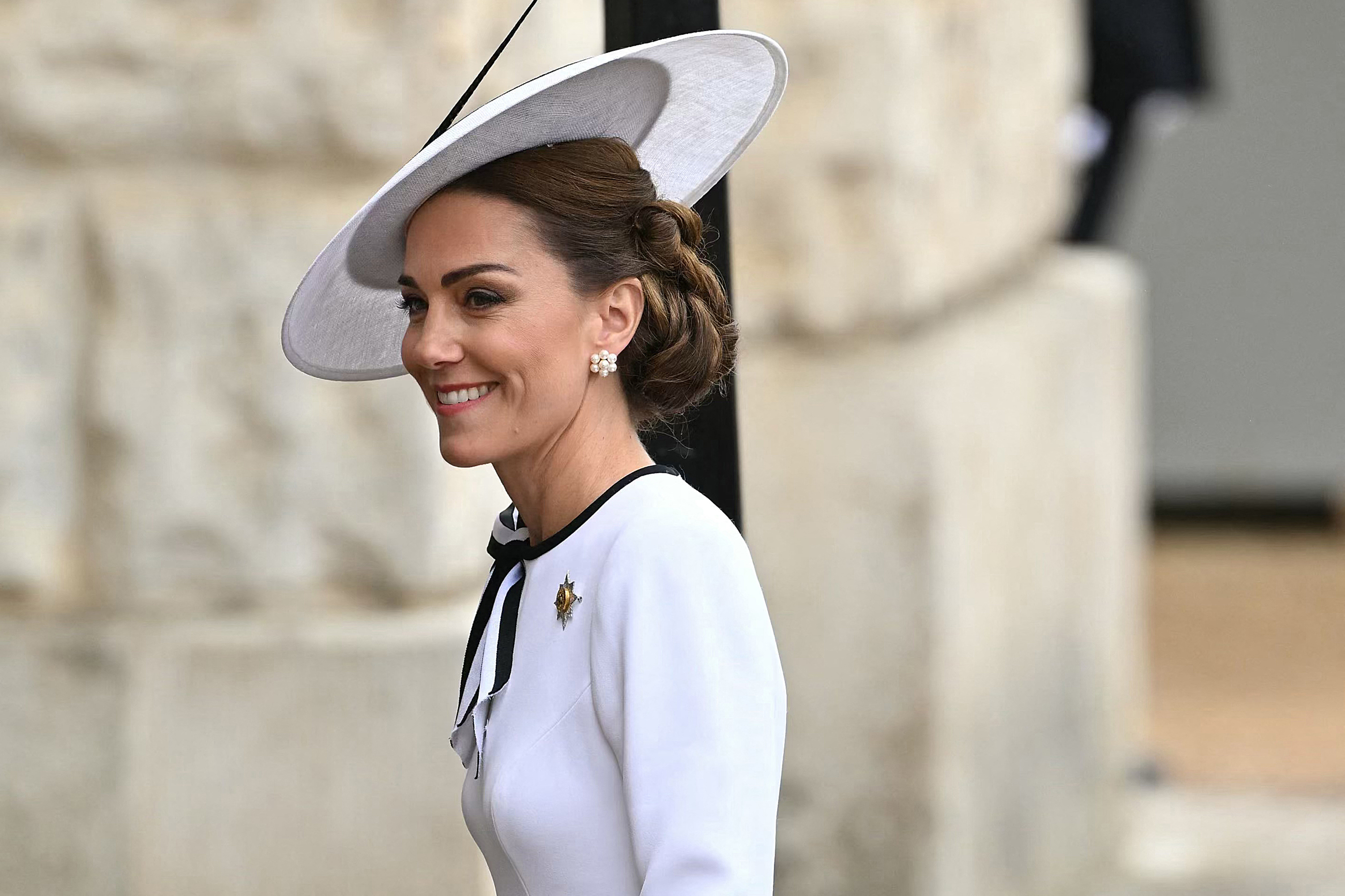 Catherine, princesa de Gales, llega a Horse Guards Parade para el Desfile del Cumpleaños del Rey "Trooping the Colour" en Londres el 15 de junio de 2024 | Fuente: Getty Images