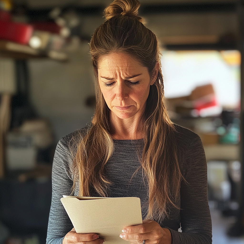 Una mujer leyendo una carta | Fuente: Midjourney