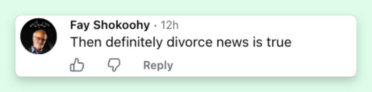 El comentarista vio en el renovado interés por la pareja otra razón para creer en los rumores de divorcio. | Fuente: Facebook