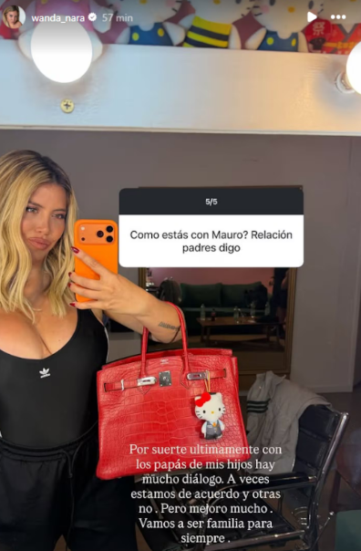 Wanda Nara responde sobre su vínculo con Mauro Icardi en sus historias de Instagram | Fuente: Instagram/wanda_nara