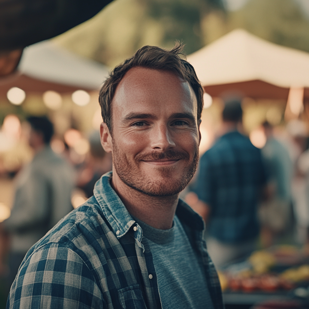 Un hombre en una barbacoa | Fuente: Midjourney