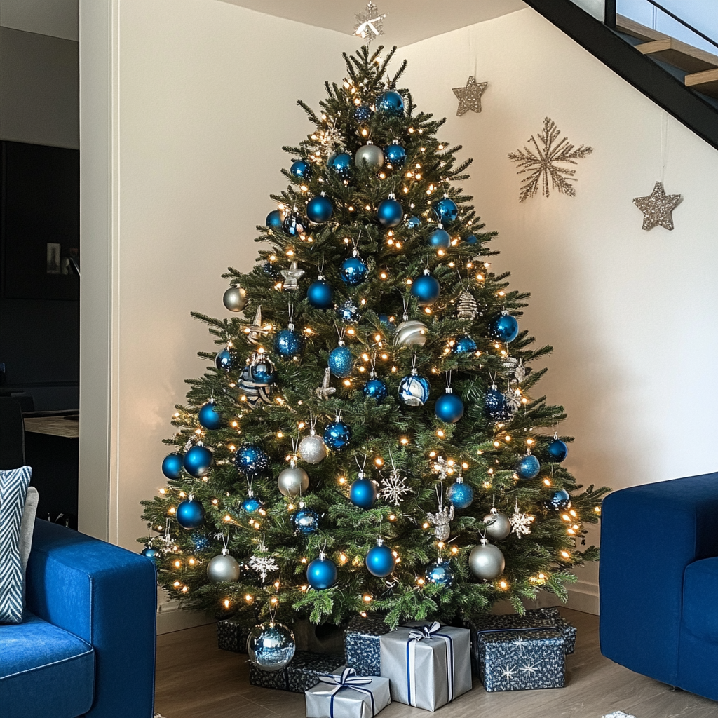 Un árbol de Navidad en un Apartamento | Fuente: Midjourney