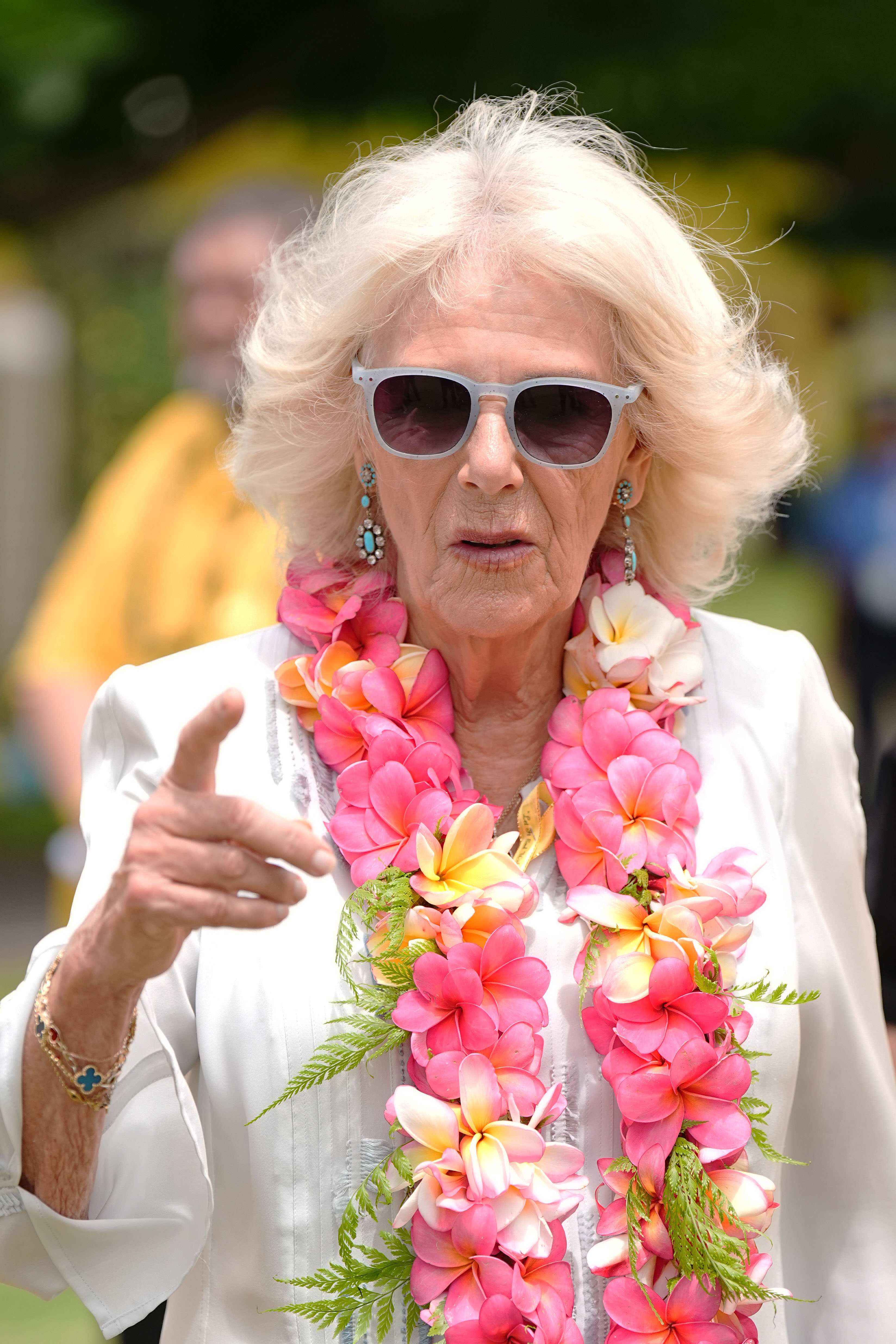 La reina Camilla visita el Grupo de Apoyo a las Víctimas de Samoa (SVSG) el 25 de octubre de 2024 | Fuente: Getty Images