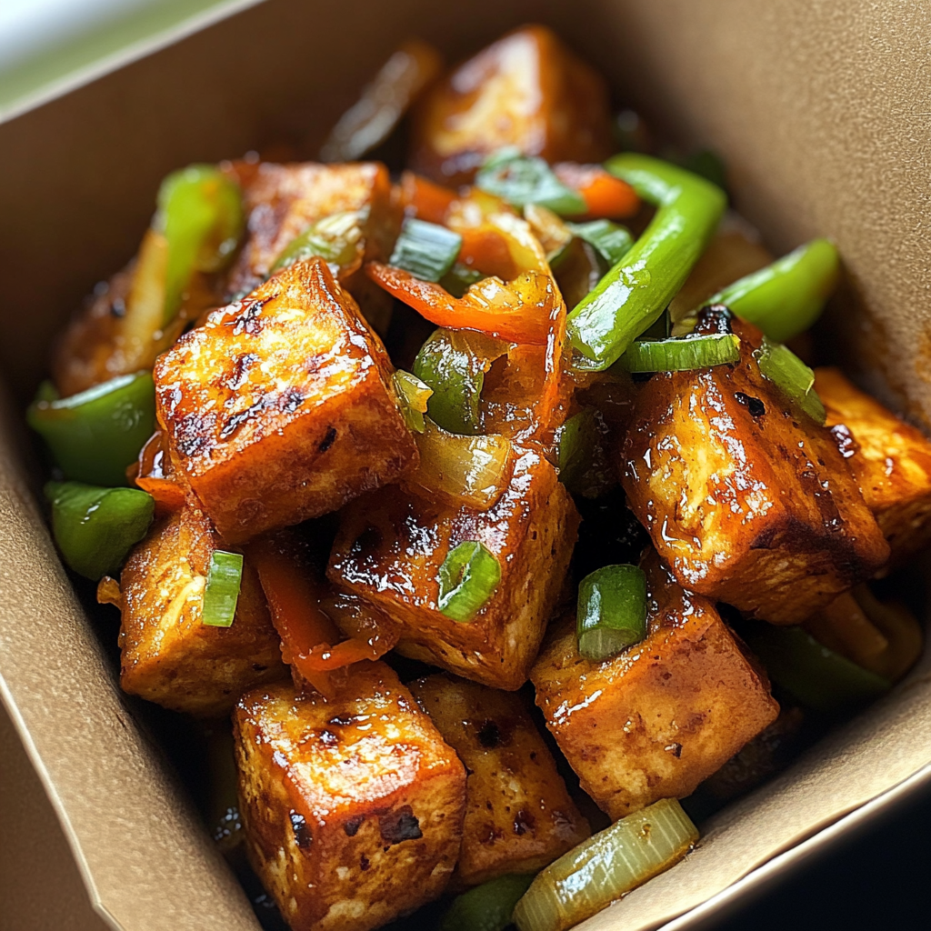 Un recipiente de tofu crujiente | Fuente: Midjourney