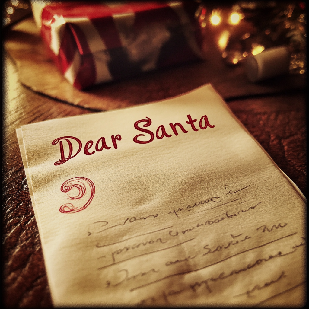 Una carta a Santa | Fuente: Midjourney