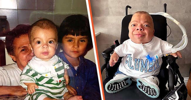 Christopher Álvarez de bebé con sus seres queridos [izquierda]; Christopher Álvarez de adulto [derecha]. | Foto: Instagram/theywantca