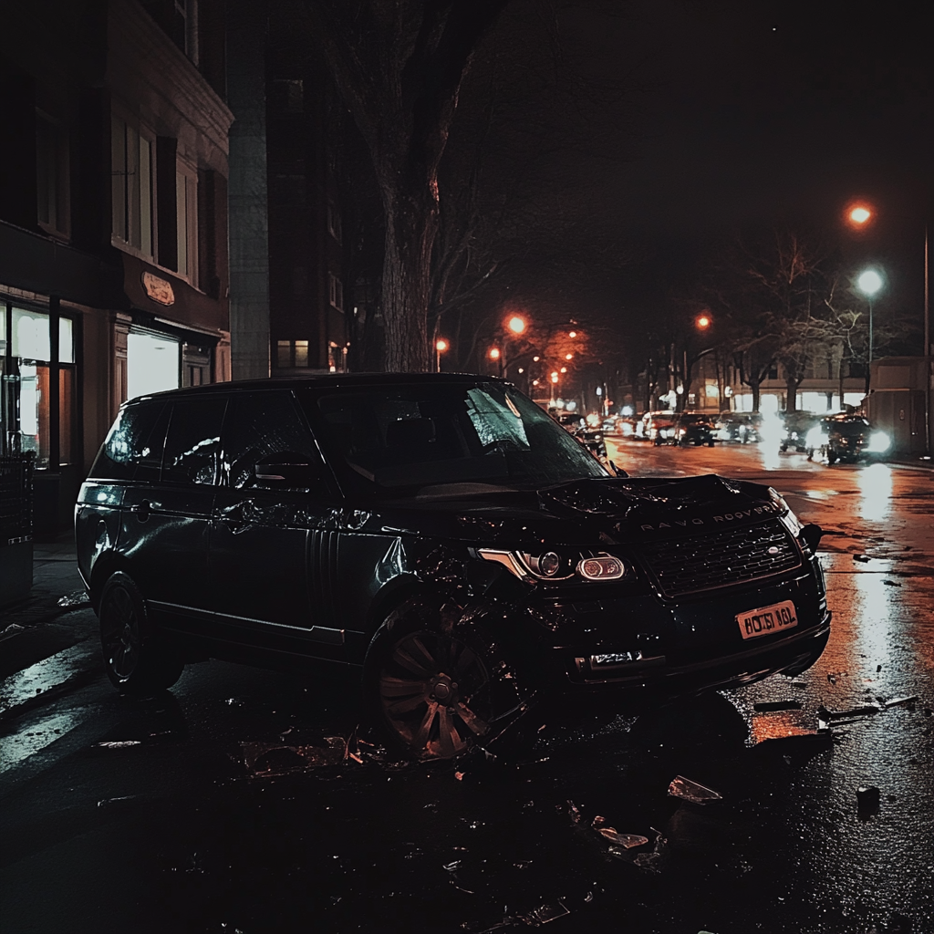 Escena de un accidente de automóvil | Fuente: Midjourney