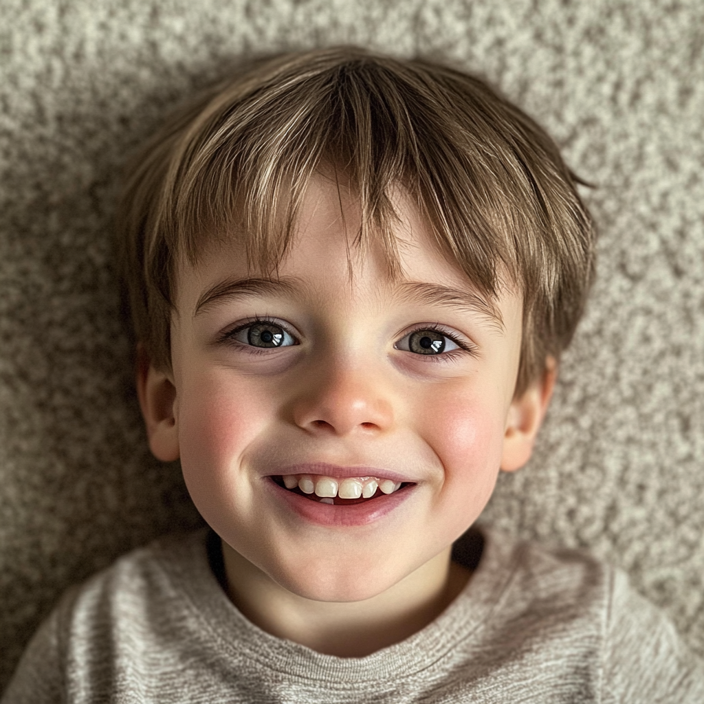 Un niño tumbado en una alfombra | Fuente: Midjourney