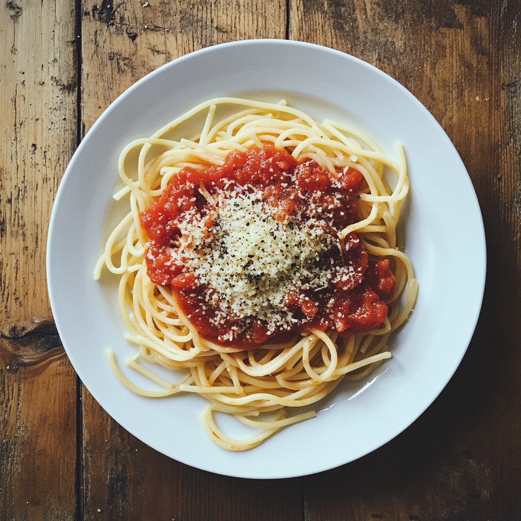 Un plato de comida | Fuente: Midjourney