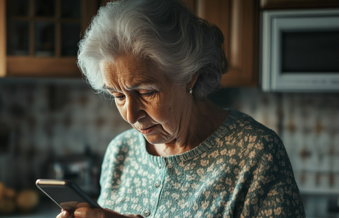Una mujer mirando su teléfono | Fuente: Midjourney
