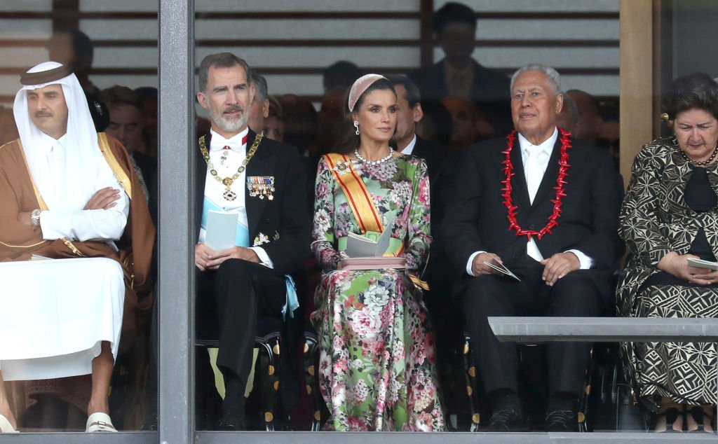 El Rey Felipe VI y la reina Letizia en la ceremonia de entronización del emperador japonés Naruhito el 22 de octubre de 2019 en Tokio, Japón. | Foto: Getty Images