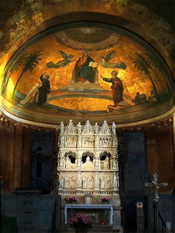 Tumba de san Agustín en la basílica de San Pietro in Ciel d'Oro, en Pavía.| Fuente: Wikipedia