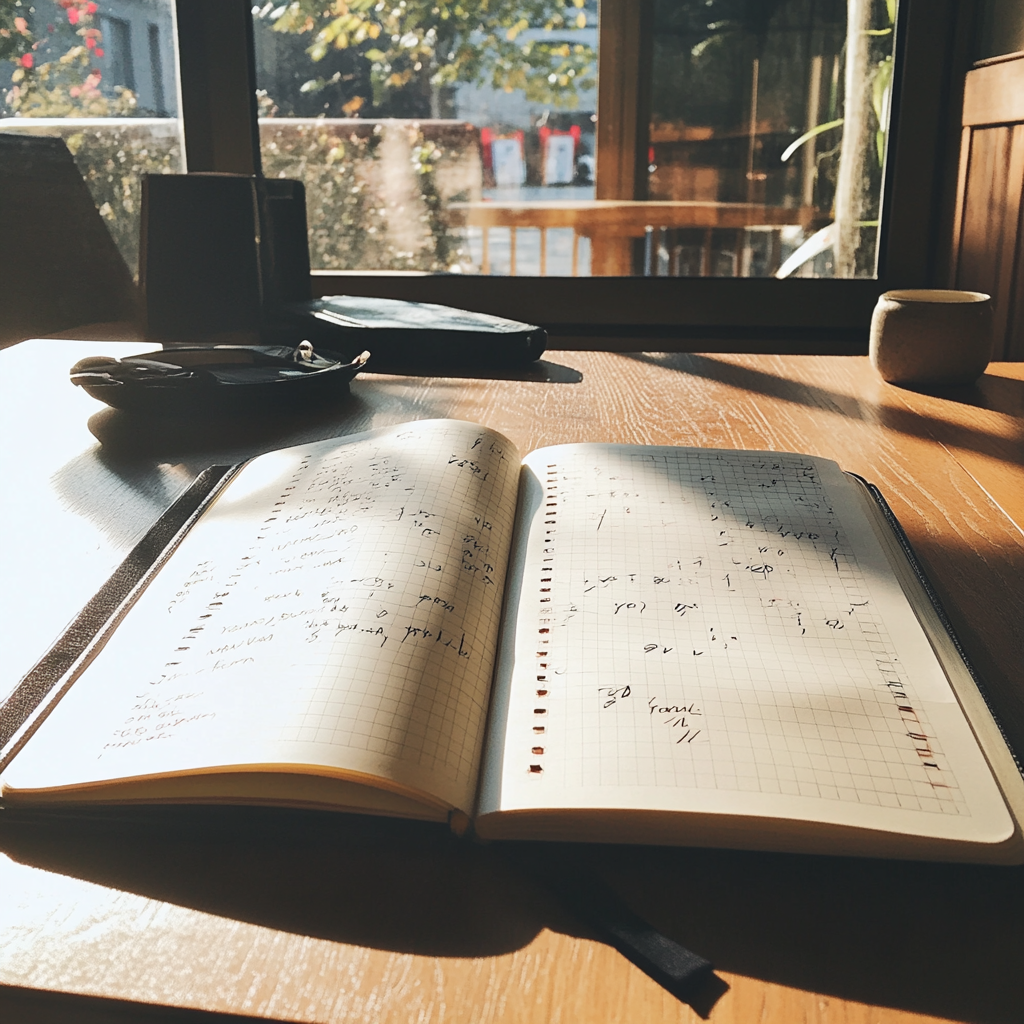 Un quaderno pieno di appunti | Fonte: Midjourney
