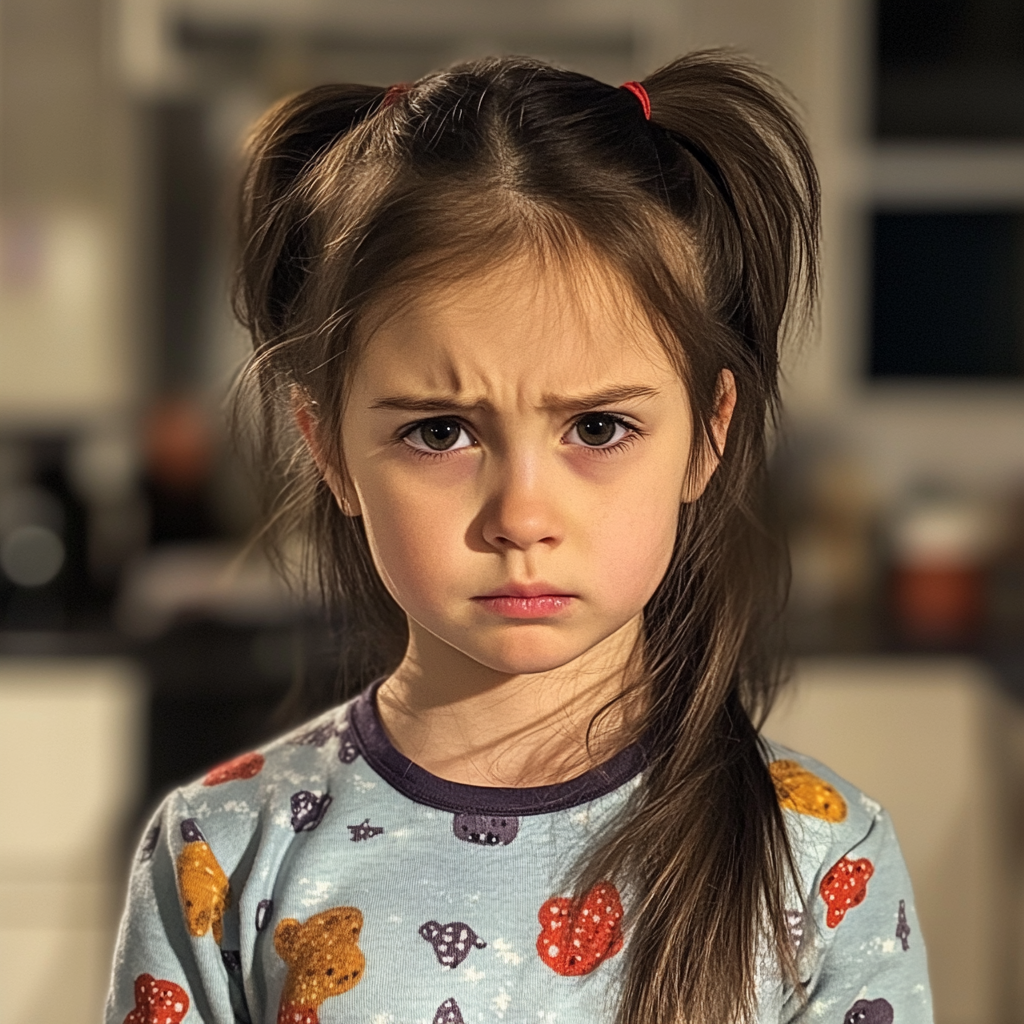 Una niña disgustada | Fuente: Midjourney