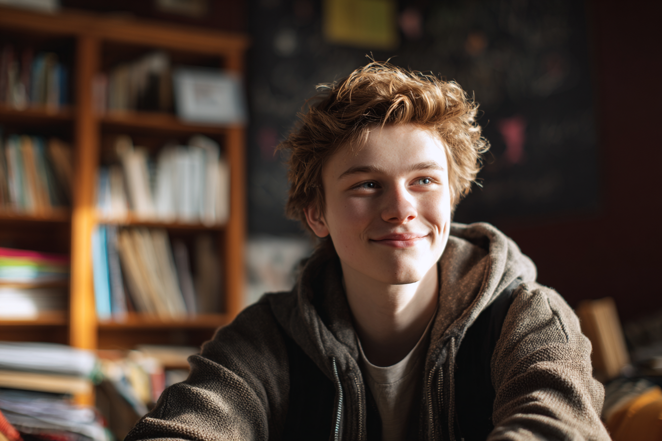 Un ragazzo che sorride | Fonte: Midjourney