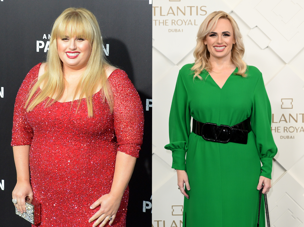 Rebel Wilson antes y después de perder peso | Fuente: Getty Images