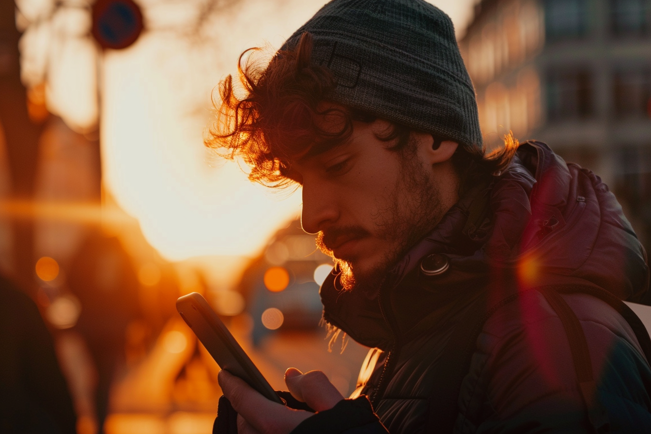 Un joven consulta su teléfono | Fuente: Midjourney