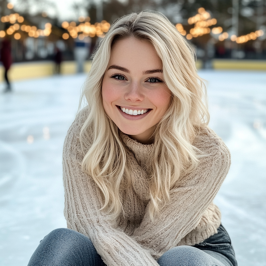 Una mujer en una pista de patinaje | Fuente: Midjourney