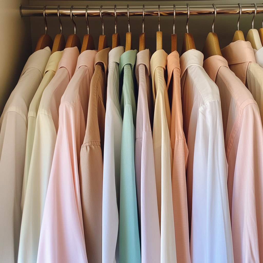 Ropa en perchas | Fuente: Midjourney