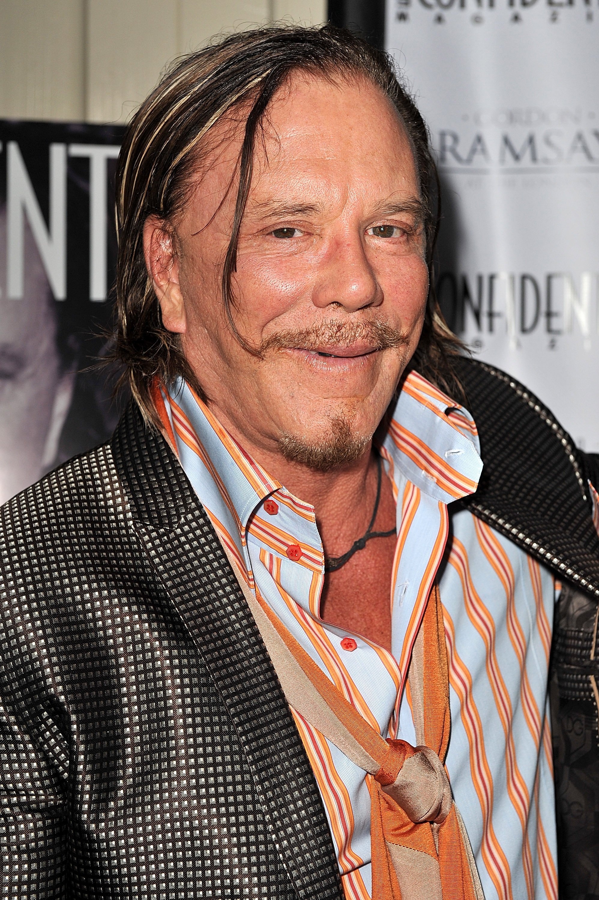Mickey Rourke en la fiesta de los Globos de Oro organizada por la revista "Los Angeles Confidential", el 12 de enero de 2009, en West Hollywood, California. | Fuente: Getty Images