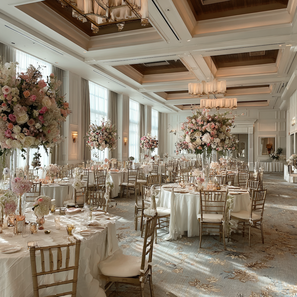 El interior del salón de baile de un hotel | Fuente: Midjourney