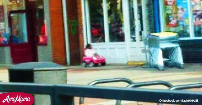 La foto de una niña que queda solo fuera de una tienda provoca indignación en las redes sociales