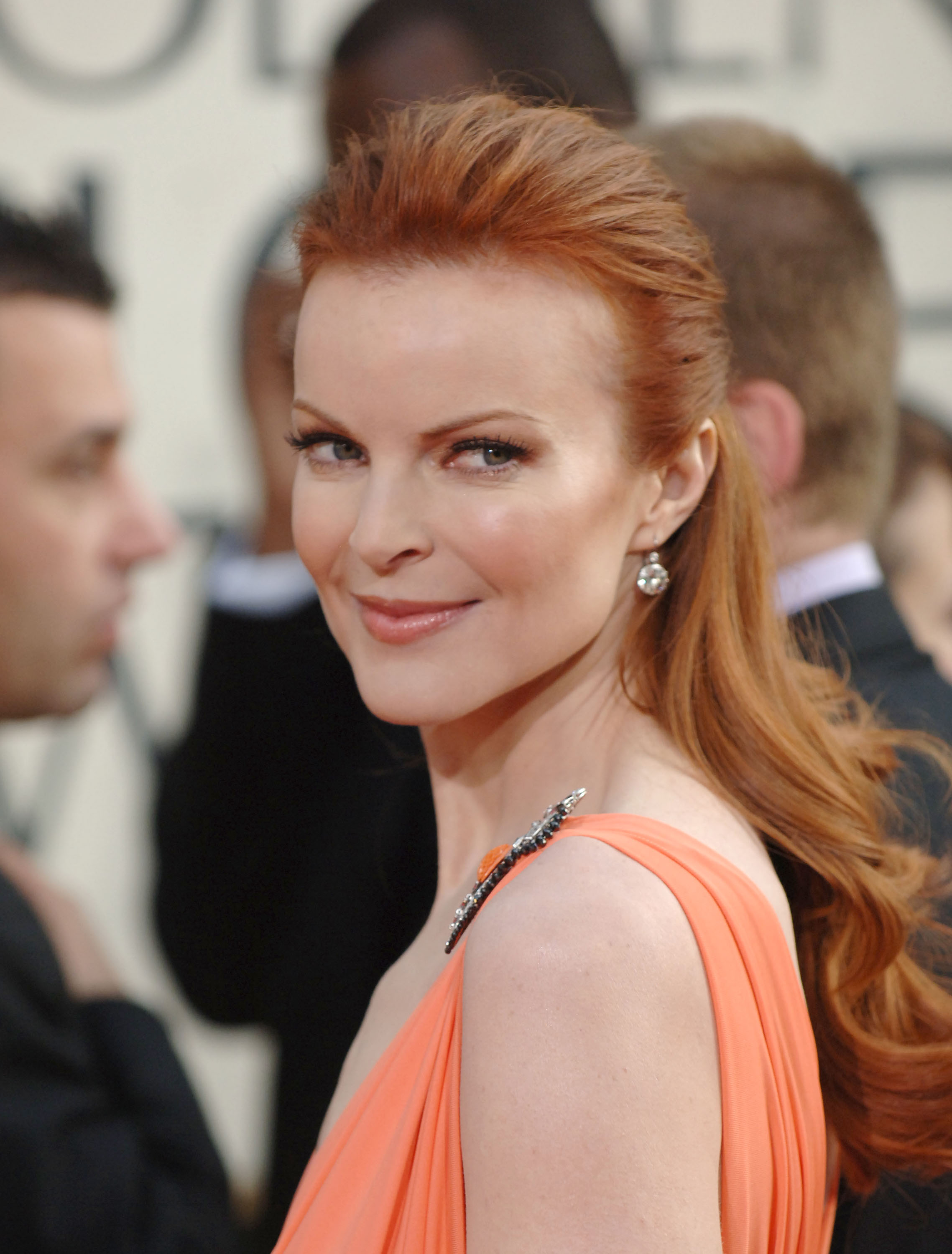 Marcia Cross en la 63 edición de los Globos de Oro el 16 de enero de 2006. | Fuente: Getty Images