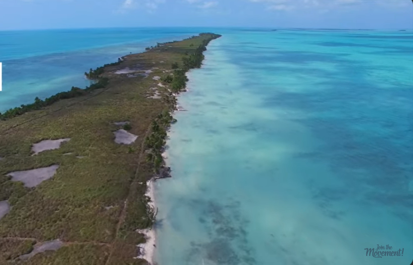 La isla de 42,0873 hectáreas de Leonardo DiCaprio, Blackadore Caye, de un vídeo del 21 de abril de 2016 | Foto: YouTube.com/WillMitchellBelize