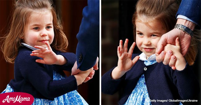 Princesa Charlotte atrajo la atención de los paparazzi durante primera visita a su hermanito recién nacido