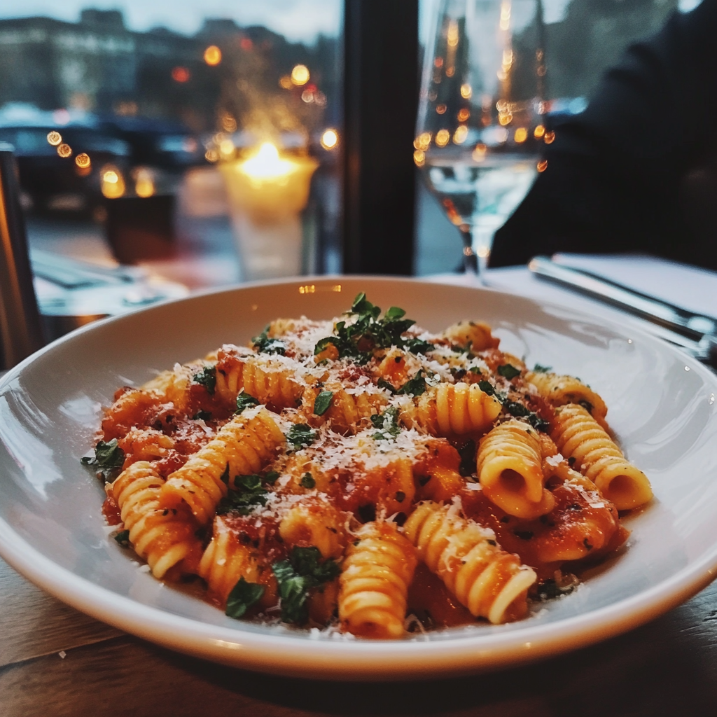 Un plato de pasta | Fuente: Midjourney