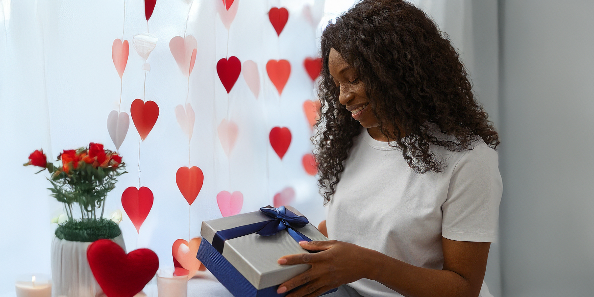 Una mujer abriendo un regalo | Fuente: Shutterstock