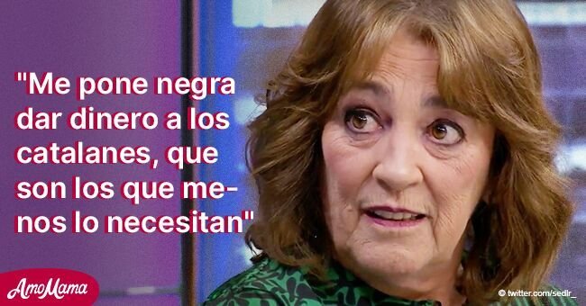 Carmen Maura habla con dureza, diciendo que dar dinero a los catalanes "la hace negra"
