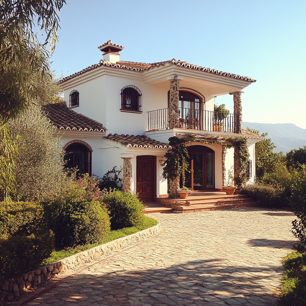 El exterior de una villa española | Fuente: Midjourney