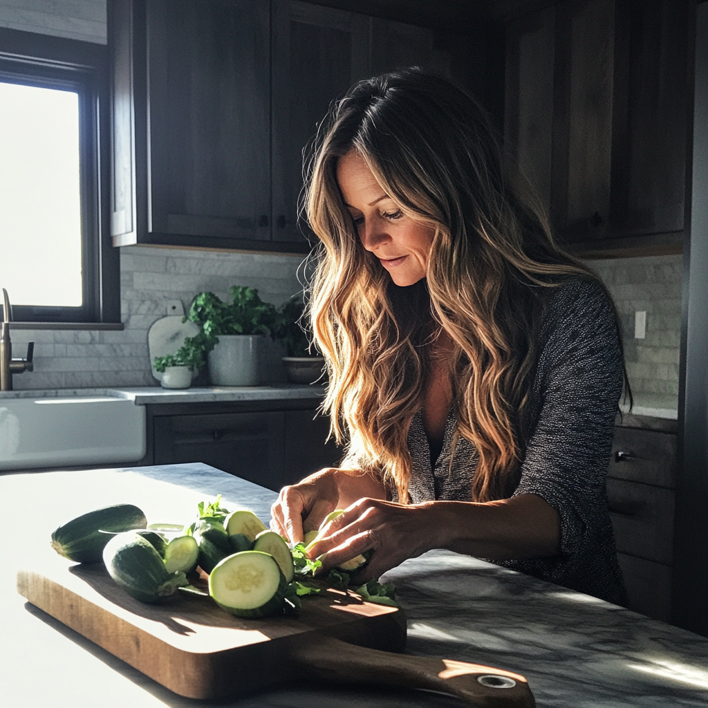 Una mujer ocupada en una cocina | Fuente: Midjourney