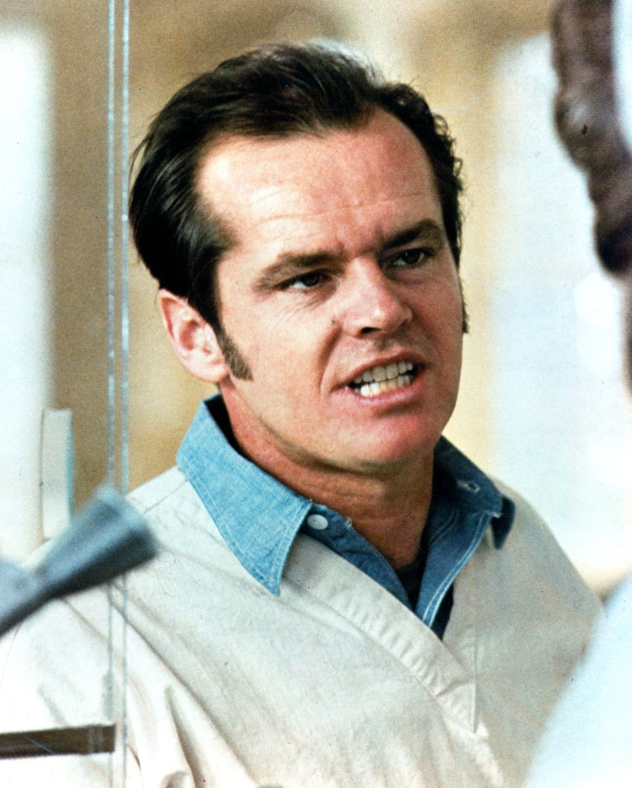 Jack Nicholson en el plató de "One Flew Over The Cuckoo's Nest" en 1975 | Fuente: Getty Images