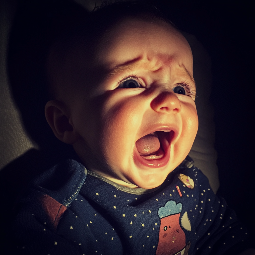 Un bebé llorando | Fuente: Midjourney