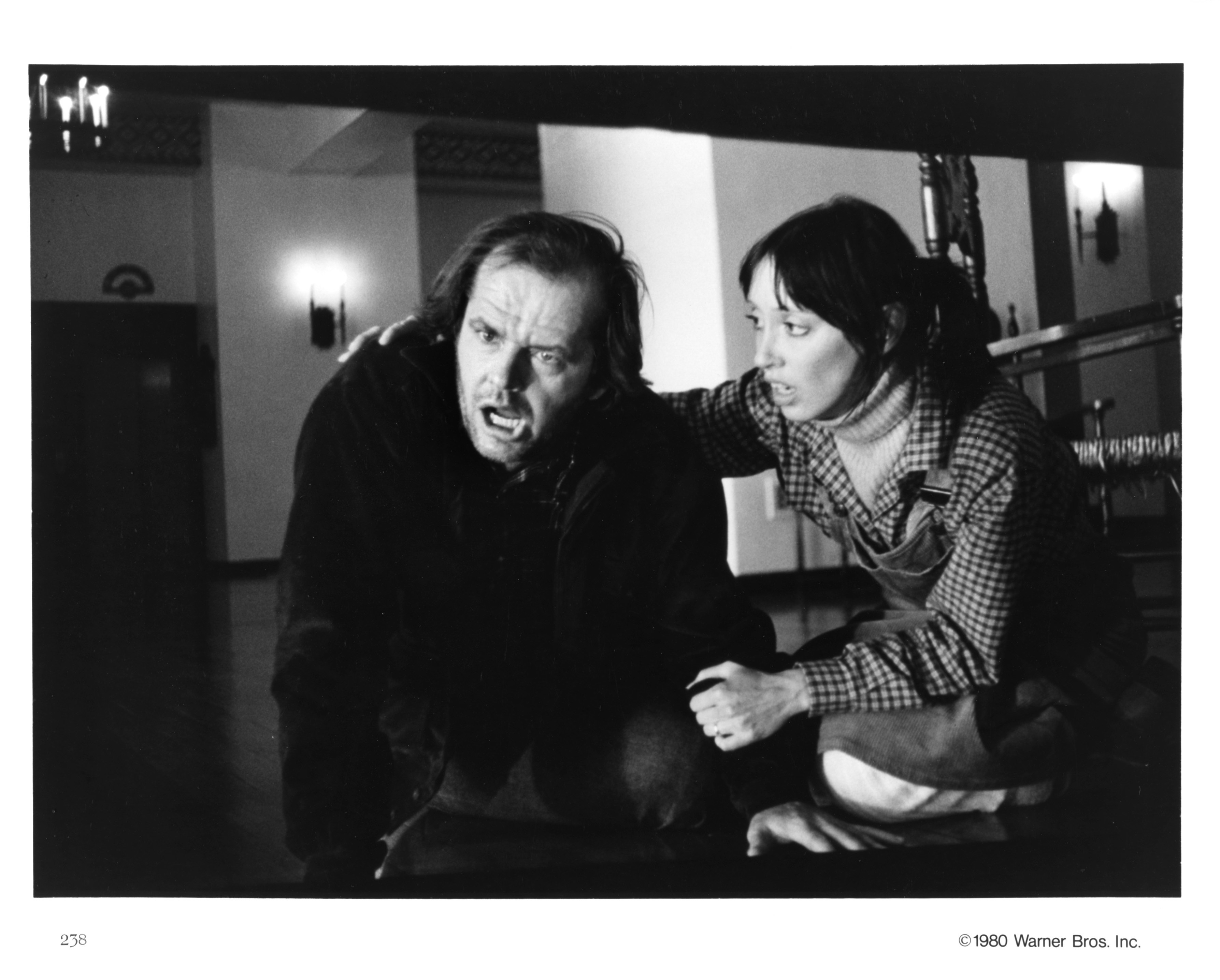 Jack Nicholson y Shelley Duvall en el plató de "The Shining", 1980 | Fuente: Getty Images