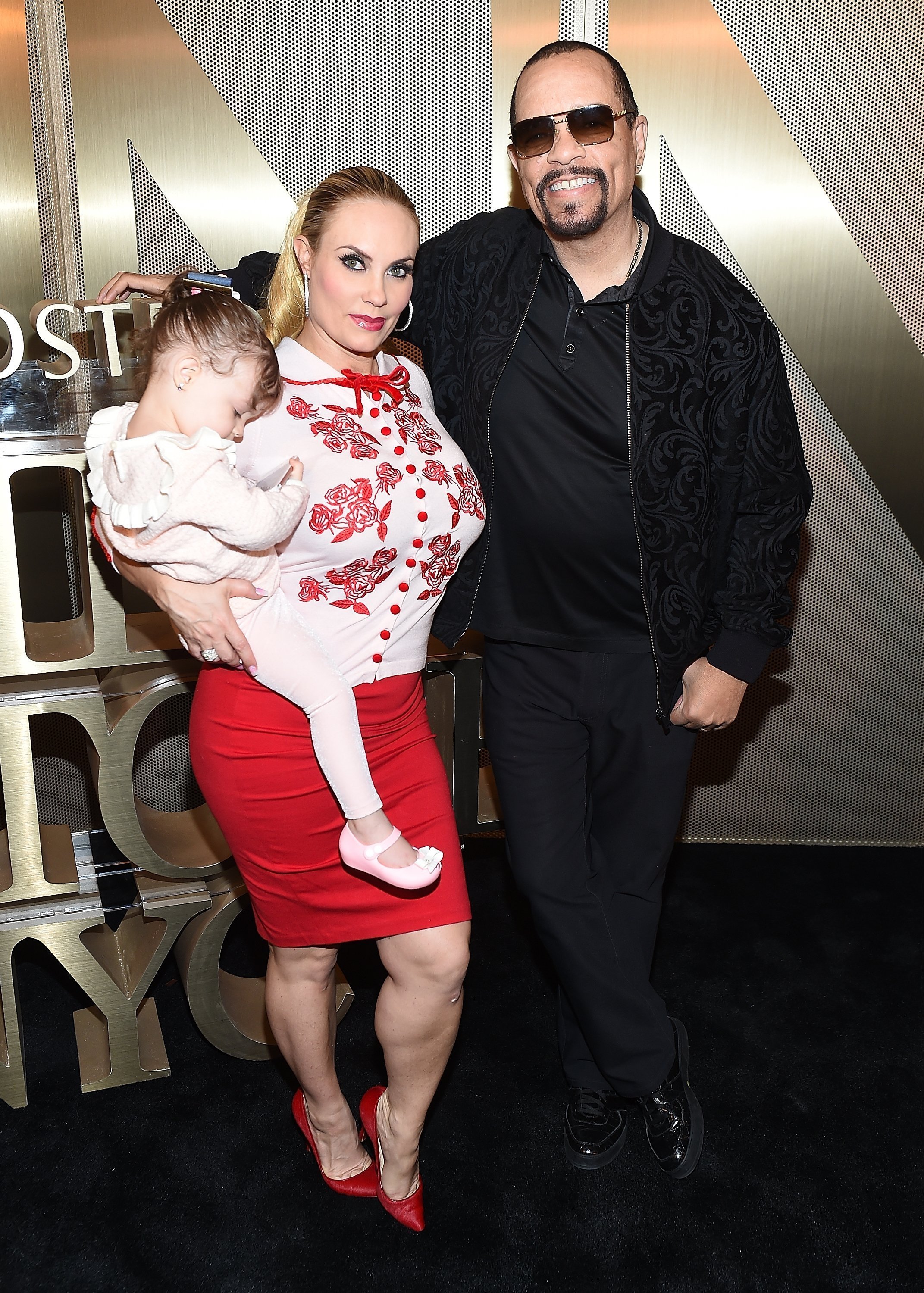 Coco Austin, Chanel y Ice-T el 10 de abril de 2018. | Foto: Getty Images
