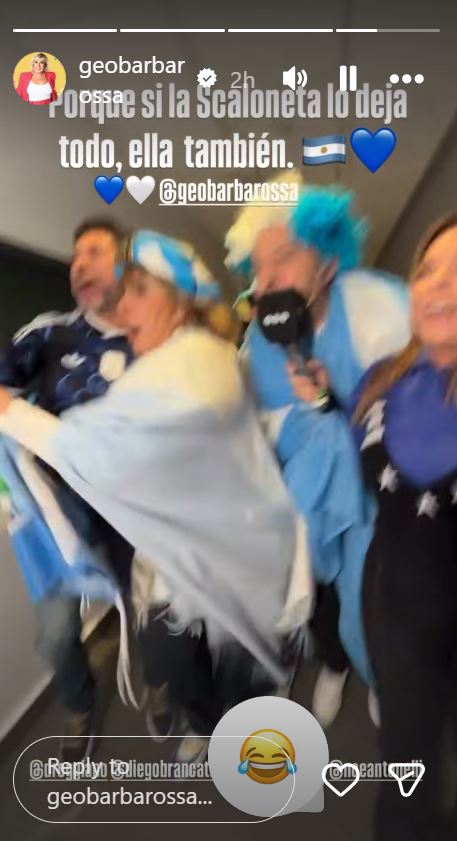 Georgina Barbarossa en el momento de la caída | Fuente: Instagram/geobarbarossa