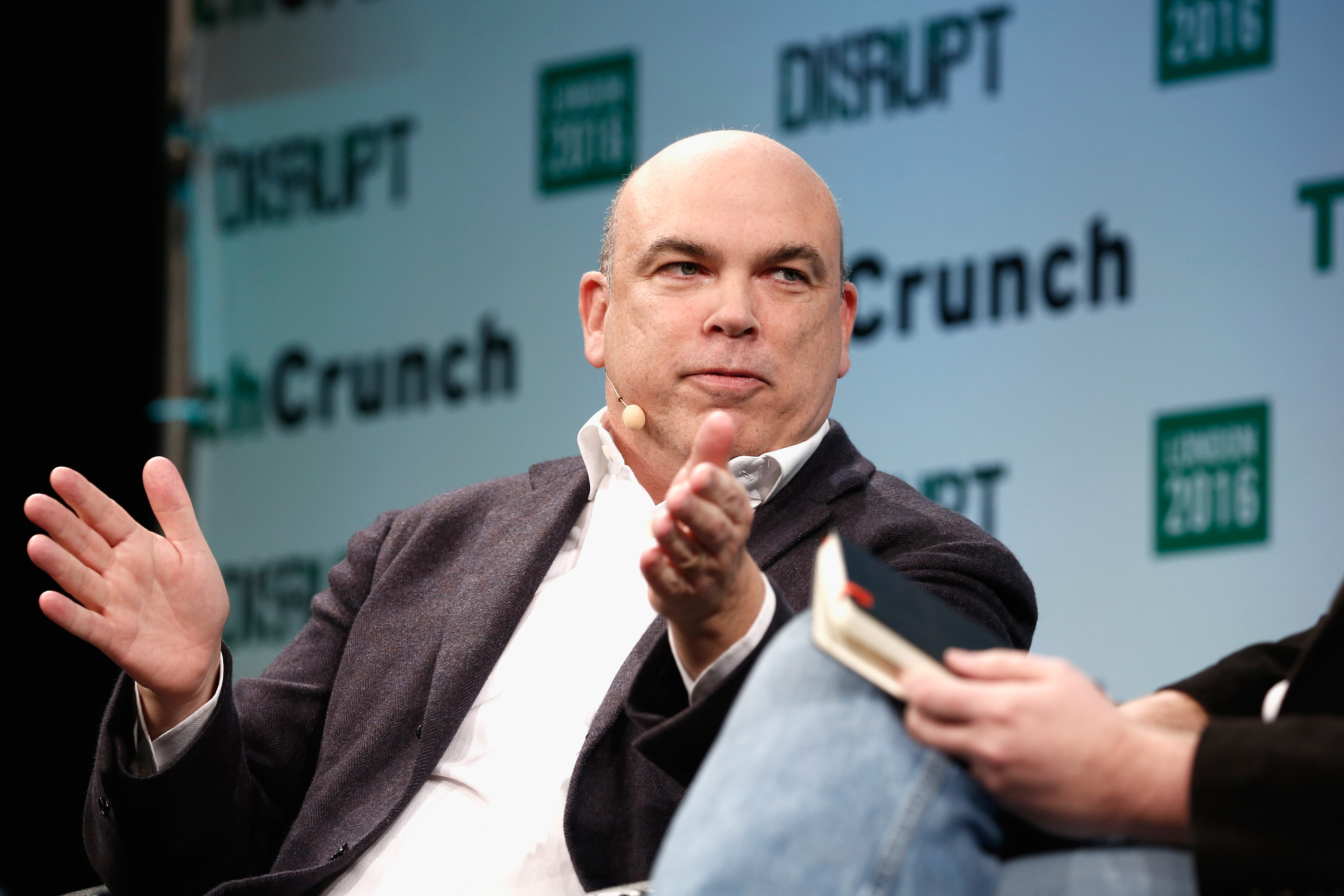 Michael Lynch en una sesión de preguntas y respuestas durante el primer día de TechCrunch Disrupt London el 5 de diciembre de 2016 | Fuente: Getty Images