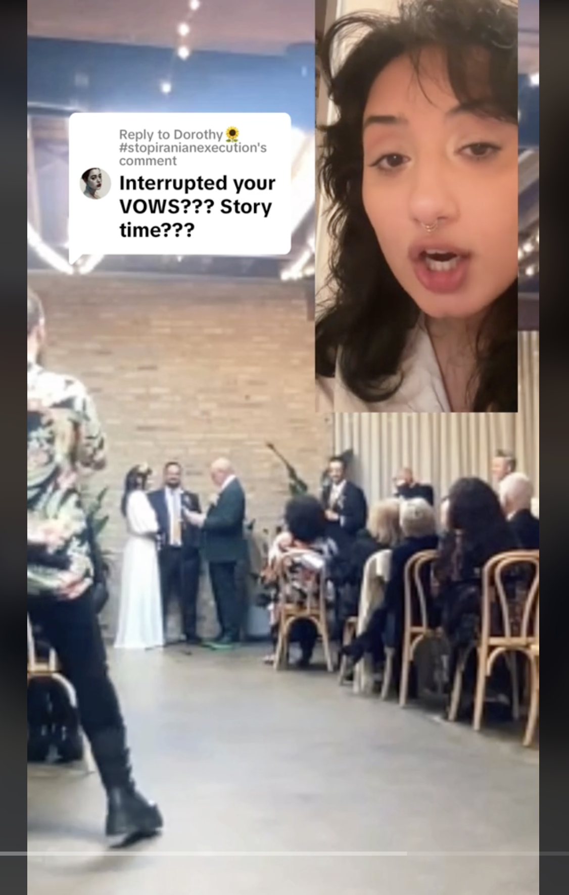 Stasia compartió imágenes de vídeo del día de su boda, en las que aparecían su marido y otros invitados, incluida su suegra, el 19 de octubre de 2023 | Foto: TikTok/stasiasvcks