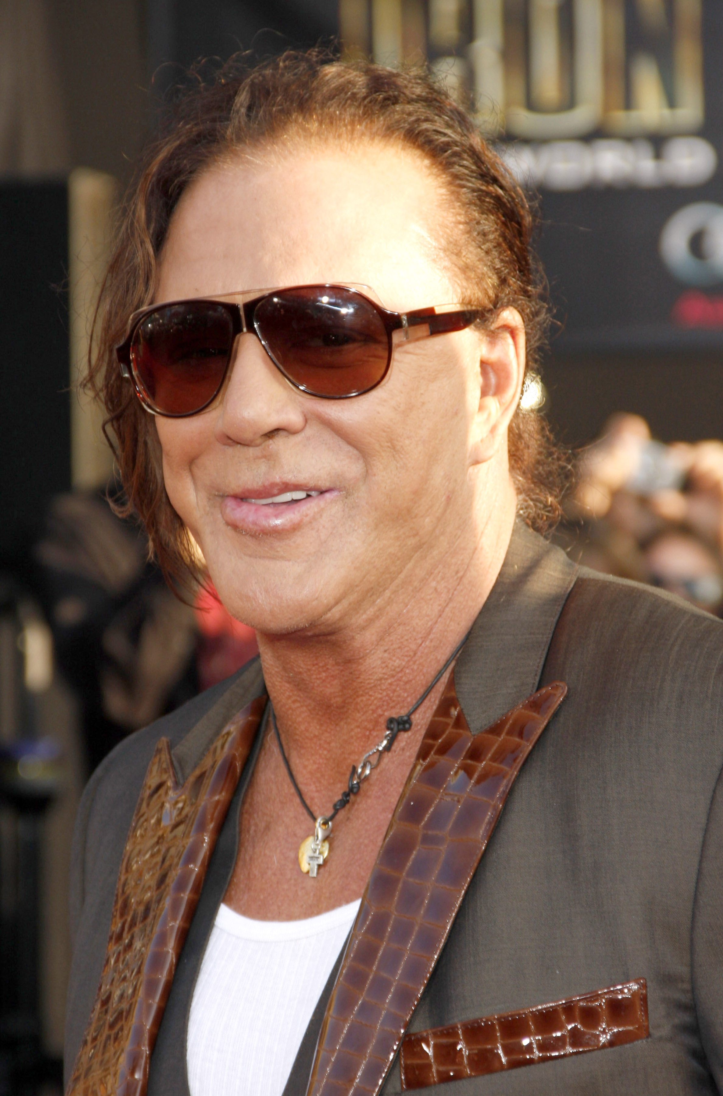 Mickey Rourke en el estreno mundial de "Iron Man 2", 2010 | Fuente: Getty Images