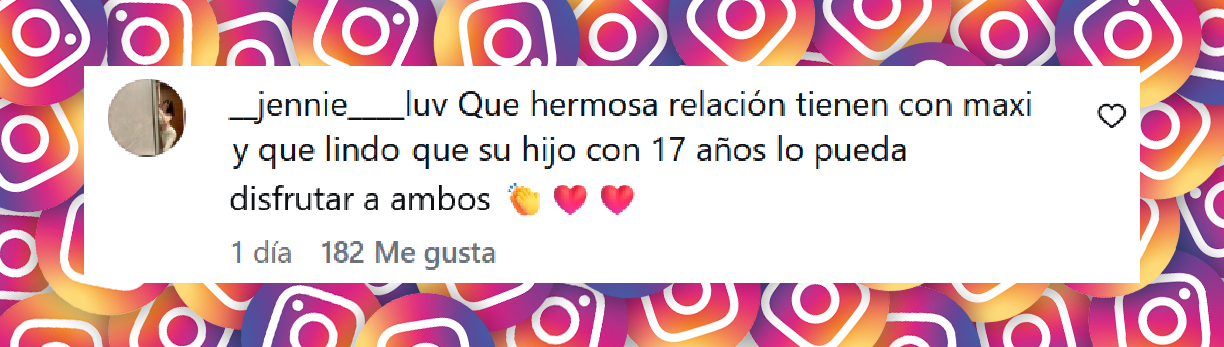 Comentario de una usuaria sobre la publicación de Wanda Nara y Maxi López para celebrar el cumpleaños de su hijo Valentino López | Fuente: Instagram/wanda_nara