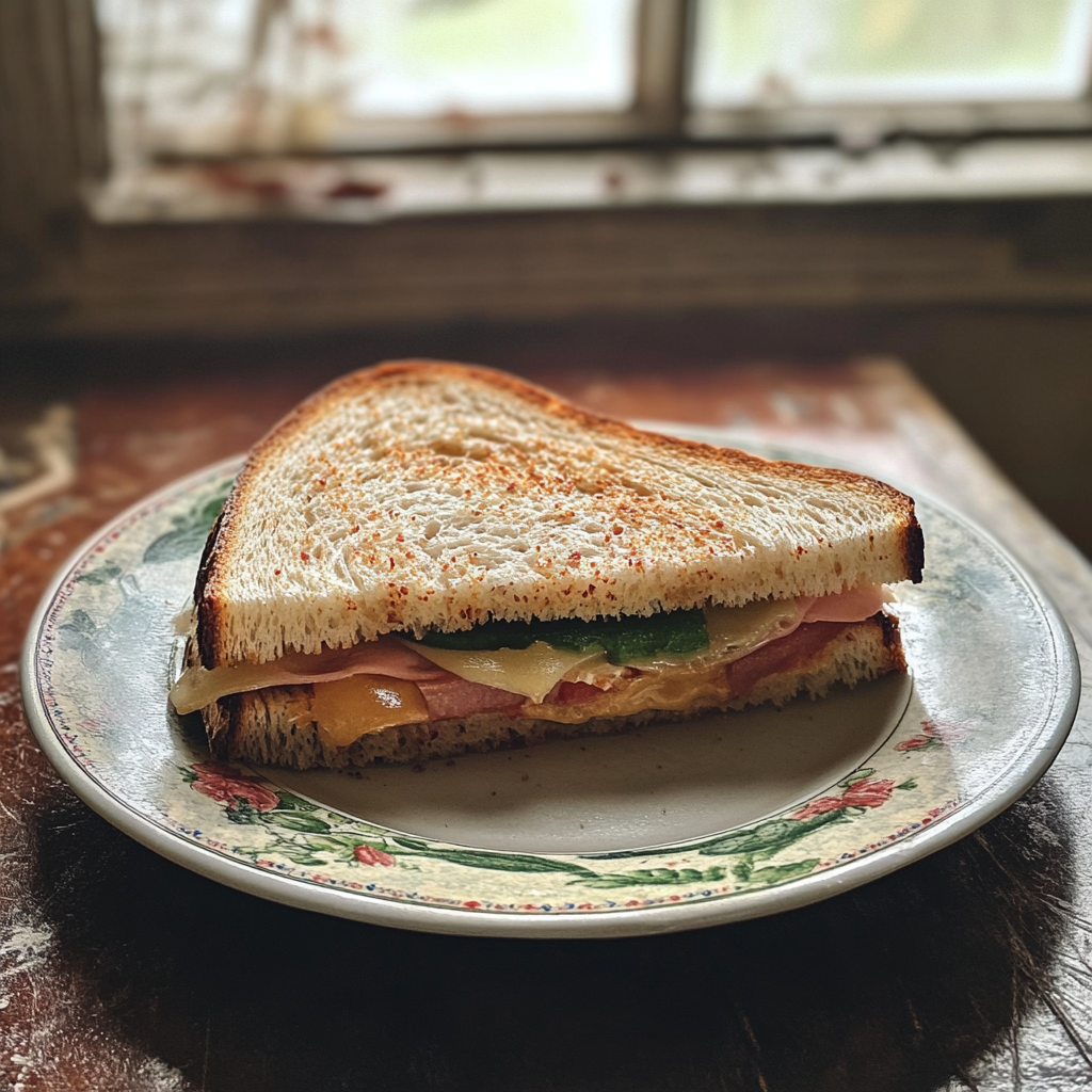 Un bocadillo en un plato | Fuente: Midjourney