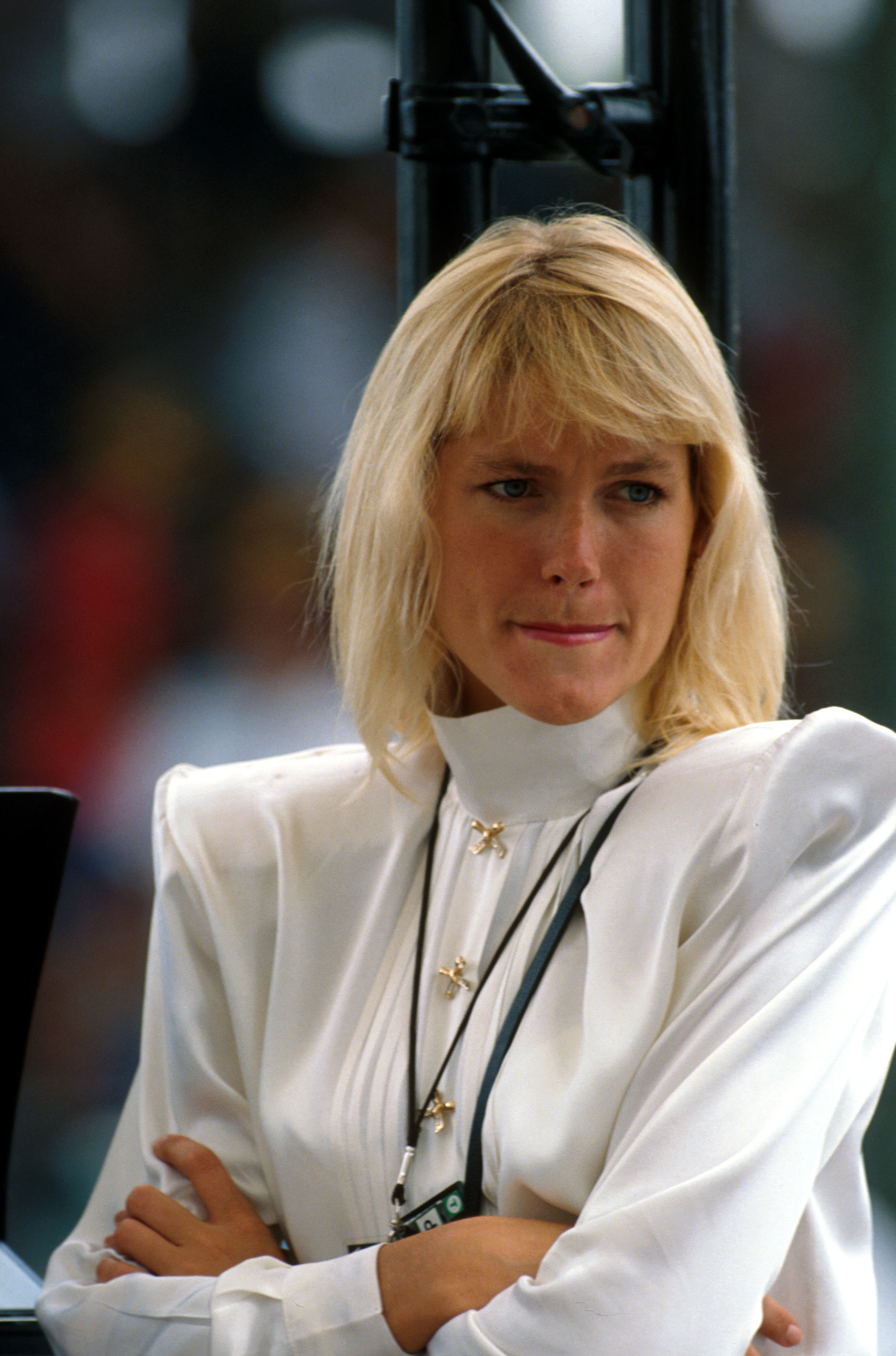 Xuxa en el Gran Premio de Brasil, Interlagos, 25 de marzo de 1990 | Fuente: Getty Images