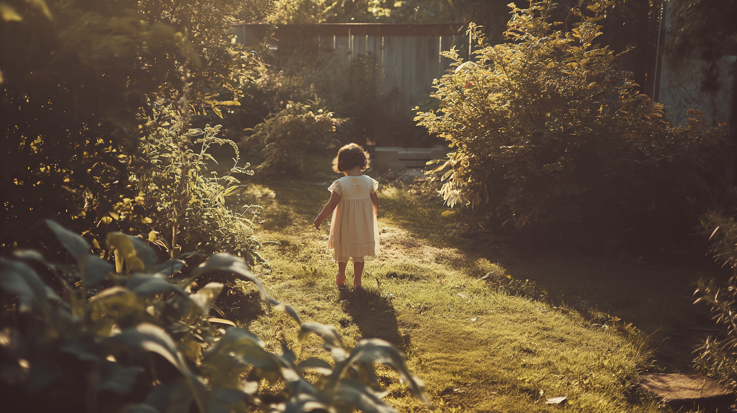 Una niña jugando al aire libre | Fuente: Midjourney